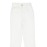 TREND Womens Trousers White Regular Tapered W24 L27