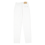 TREND Womens Trousers White Regular Tapered W24 L27