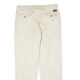 MCGREGOR Pleated Chino Mens Trousers Cream Regular Wide-Leg W39 L34