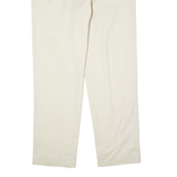 MCGREGOR Pleated Chino Mens Trousers Cream Regular Wide-Leg W39 L34