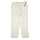 MCGREGOR Pleated Chino Mens Trousers Cream Regular Wide-Leg W39 L34