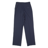 DNATA BY RONAI Pleated Mens Trousers Blue Slim Straight W27 L31