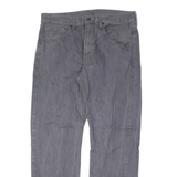 LEVI'S 505 Womens Jeans Grey Regular Straight Stone Wash W36 L32