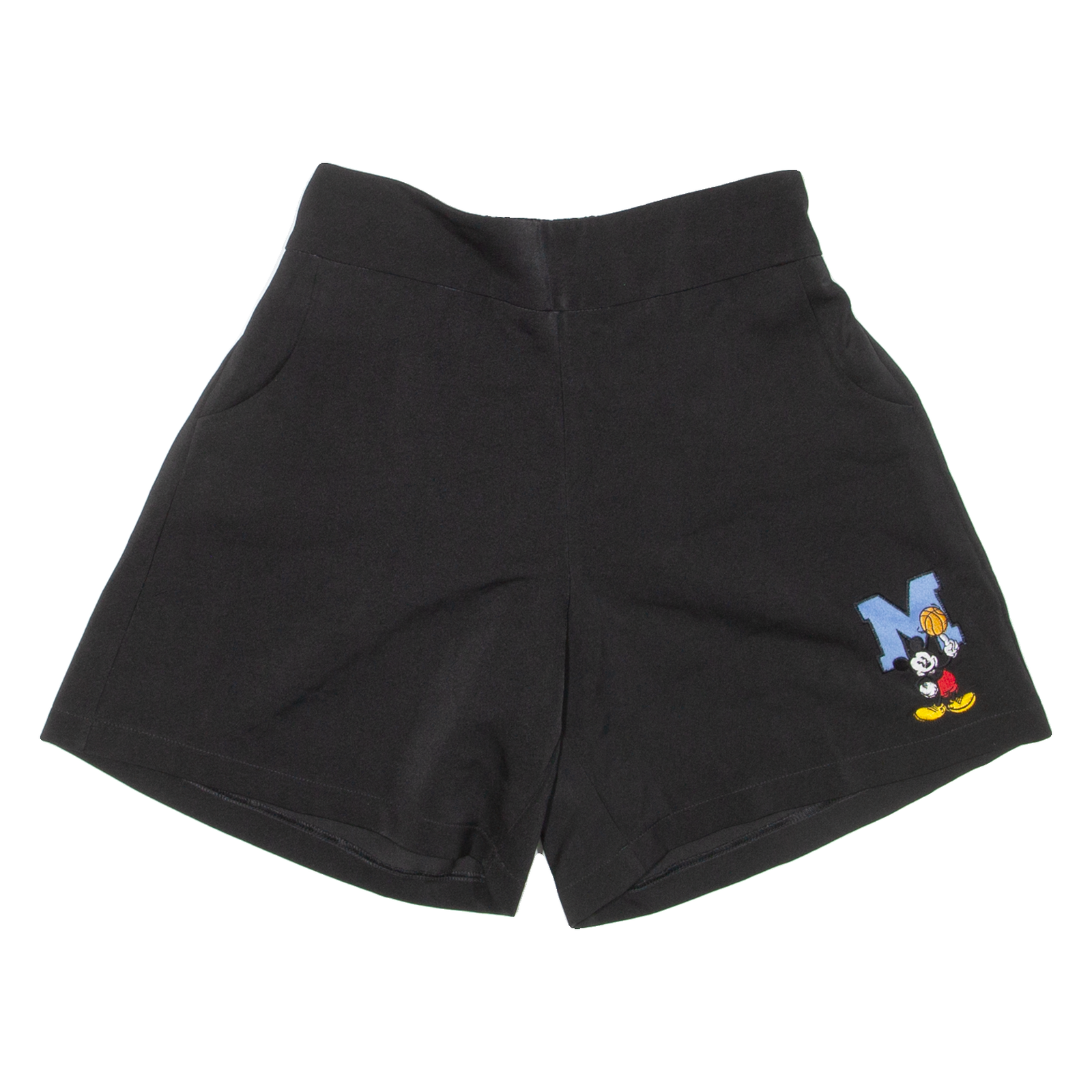 DISNEY Mickey Mouse Womens Sports Shorts Black XS W25