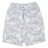 Womens Denim Shorts Purple Floral S W28