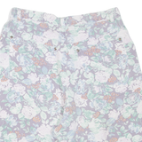 Womens Denim Shorts Purple Floral S W28