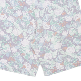 Womens Denim Shorts Purple Floral S W28