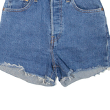LEVI'S Ribcage BIG E Cut-Off Womens Denim Shorts Blue XXS W24