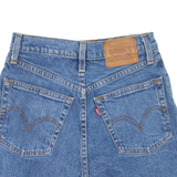 LEVI'S Ribcage BIG E Cut-Off Womens Denim Shorts Blue XXS W24