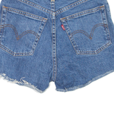 LEVI'S Ribcage BIG E Cut-Off Womens Denim Shorts Blue XXS W24