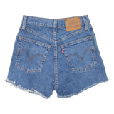 LEVI'S Ribcage BIG E Cut-Off Womens Denim Shorts Blue XXS W24