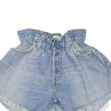 LEVI'S Customised Cut-Off Womens Denim Shorts Blue Relaxed XXS W20