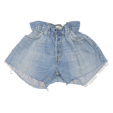 LEVI'S Customised Cut-Off Womens Denim Shorts Blue Relaxed XXS W20