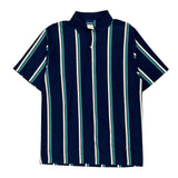 Puritan Single Stitch Polo Shirt - Large Navy Cotton Blend