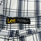 Lee Checked Cargo Shorts - 36W 10L Blue Cotton
