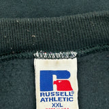 90s Blank Made In USA Russell Athletic Sweatshirt - 2XL Green Cotton