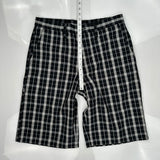 Dickies Checked Carpenter Shorts - 32W 11L Black Cotton