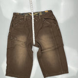 Raiders Baggy Carpenter Shorts - 38W 15L Brown Cotton