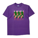 Single Stitch 10K Bonne Bell 5K Hanes Graphic T-Shirt - Large Purple Cotton Blend