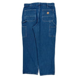 Carhartt Double Knee Carpenter Jeans - 38W 32L Blue Cotton