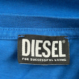 Diesel Logo Patch On Chest Diesel T-Shirt - Large Blue Cotton