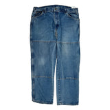 Dickies Double Knee Jeans - 36W 30L Blue Cotton