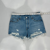 Levis Denim Shorts - 31W UK 12 Blue Cotton