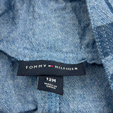 Age 12 Months Tommy Hilfiger Checked Overalls - 3XS Blue Cotton