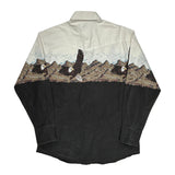 Eagle Print Wrangler Graphic Shirt - Large Cream Cotton