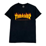 Thrasher Graphic T-Shirt - Small Black Cotton