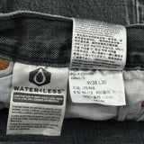 501 Levis Jeans - 36W 30L Grey Cotton