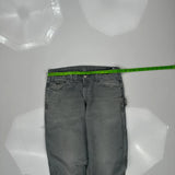 Dickies Double Knee Carpenter Trousers - 34W 32L Grey Cotton