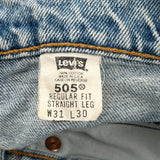 Levis Denim Shorts - 30W 10L Light Wash Cotton