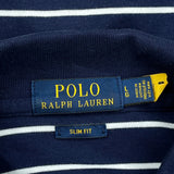 Striped Polo By Ralph Lauren Slim Fit Polo Shirt - Large Blue Cotton