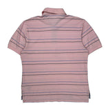Tommy Hilfiger Striped Polo Shirt - Large Pink Cotton