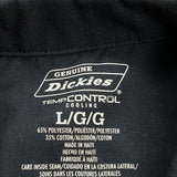 Dickies Short Sleeve Shirt - Large Navy Polyester Blend