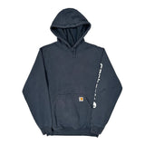 Loose Fit Carhartt Hoodie - Small Blue Cotton