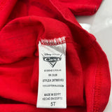 Lightning Mcqueen Age 5 Disney Cartoon T-Shirt - Small Red Cotton