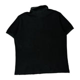 Made In France Lacoste Polo Shirt - Large Black Cotton