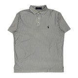 Polo By Ralph Lauren Striped Polo Shirt - Large Black & White Cotton