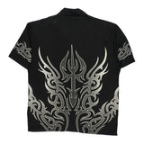 Dragonfly Hip Hop Short Sleeve Shirt - Large Black Polyester