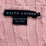 Ralph Lauren Cable Knit Sweater - Medium Pink Cotton