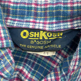 Age 4 Oshkosh Checked Flannel Shirt - XS Multicoloured Cotton