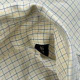 Burberry London Checked Shirt - Large Cream Cotton