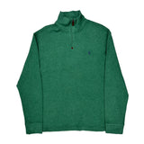Polo By Ralph Lauren 1/4 Zip - XL Green Cotton