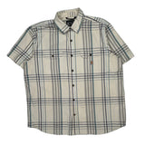 Carhartt Checked Short Sleeve Shirt - XL Blue Cotton