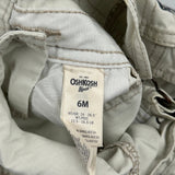 6 Months Oshkosh Dungarees - 3XS Cream Cotton