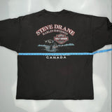 Steve Drane Harley Davidson Graphic T-Shirt - XL Black Cotton
