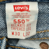 Levis 550 Jeans - 28W 32L Blue Cotton