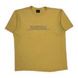 Made In USA Nautica Spellout T-Shirt - XL Yellow Cotton